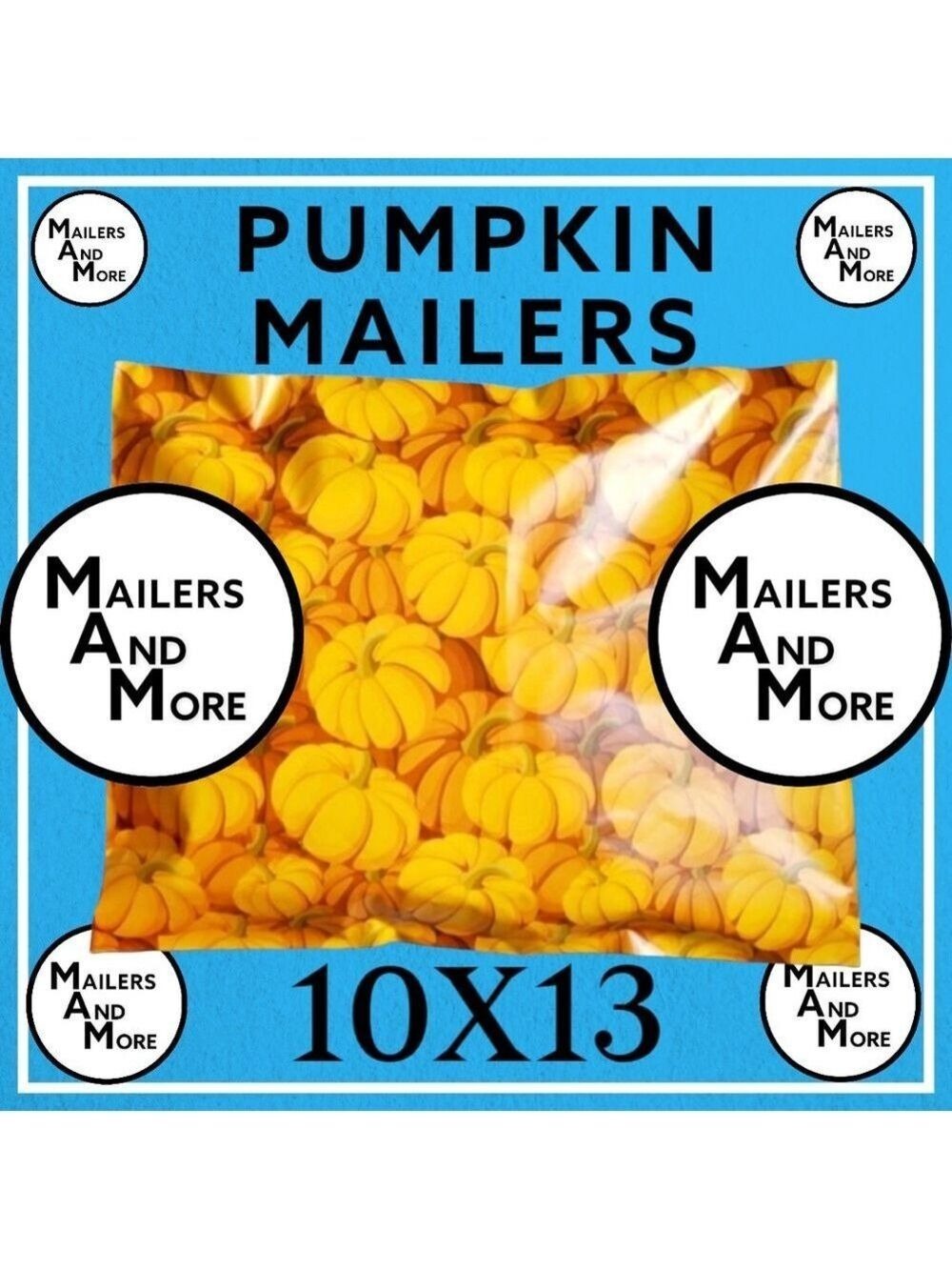 25 10X13 Poly Mailers Pumpkin, Shipping Envelopes Bags PRICE IS FIRM Fall - Picture 9 of 11